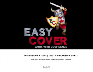 Find the Best Professional Liability Insurance Quotes Online in Canada