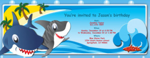 shark birthday invitations template UDakFx3c