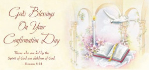God's Blessings on Your Confirmation Day (8016-8) Money Holder Card