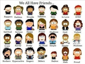 South Park characters tag picture for Facebook