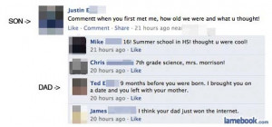 25 dads being ridiculously embarrassing on Facebook.