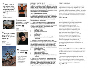 Personal Trainers and Gyms.