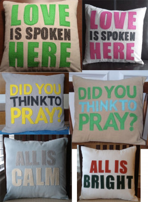 Pillows with Sayings On Them