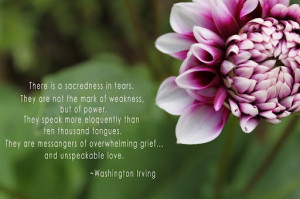 ... of overwhelming grief...and unspeakable love.