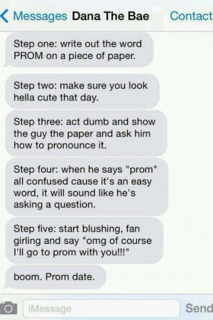 Funny way to get a prom date