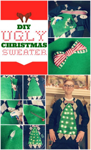 Funny Sayings On Christmas Sweaters Diy ugly christmas sweater