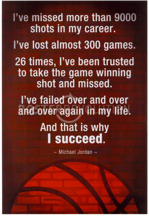 Michael Jordan Succeed Quote Motivational Poster