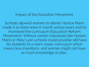 Horace Mann Education Reform Impact of the education