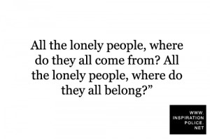 Quotes About Lonely People picture