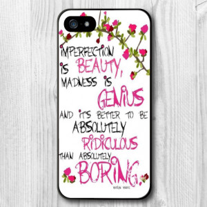 quotes by marilyn monroe protective hard cover case for iphone 5 5s