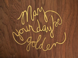May Your Day Be Golden Papercut / Tussk