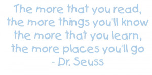 Dr. Seuss Quote about reading