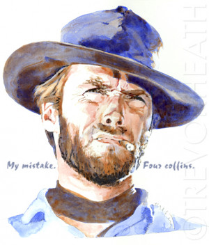 Portrait print of Clint Eastwood as The Man With No Name in Fistful of ...