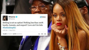 Rihanna Tweets About Chris Brown Break Up