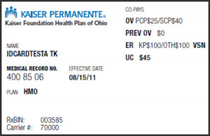 KAISER HMO \ MEDICAL INSURANCE CARD \ - Google Search