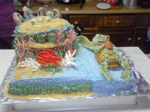 Sea Turtle Finding Nemo Quotes Finding nemo cake, themed with
