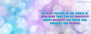 The best feeling in the world perfectly happy Facebook Cover Layout