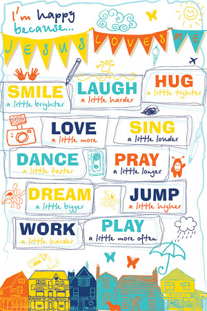 Christian poster kids children classrooms happy life