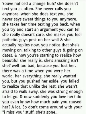 WILL lose her....!Life Quotes For Girls, Quotes Take For Granted, Dont ...