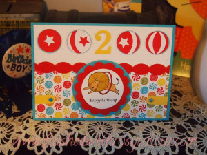 delightful birthday card handmade for a 2 year old boy