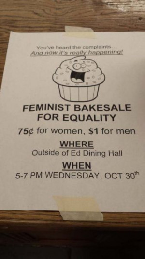 زیرش نوشته: قیمت برای مردان 1 دلار و ...