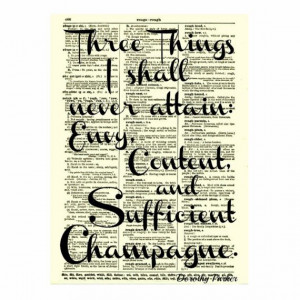 Three Things Dorothy Parker Quote on 1897 by reimaginationprints