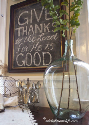demijohn chalkboard thanksgiving quote wire baskets silver french ...