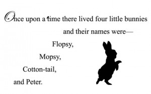 Beatrix Potter Quote Peter Rabbit: Adhesive Vinyl Letters, Wall ...