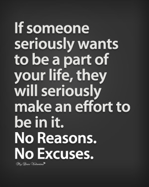 Life Quotes - If someone seriously wants to be a part