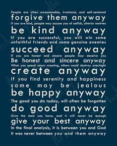 Quotes By Mother Teresa Do Good Anyway ~ Love | M.A.V.B.L.O.G. by ...