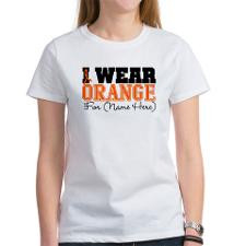Custom I Wear Leukemia Women's T-Shirt for