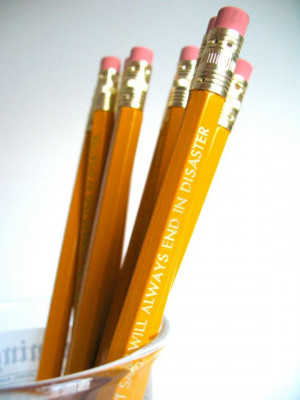 PENCILS Banksy quote playing it safe will by thebigharumph, $10.00
