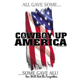 Cowboy America Flag Photo...