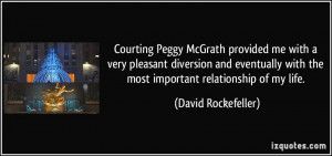 Courting Peggy McGrath provided me with a very pleasant diversion and ...