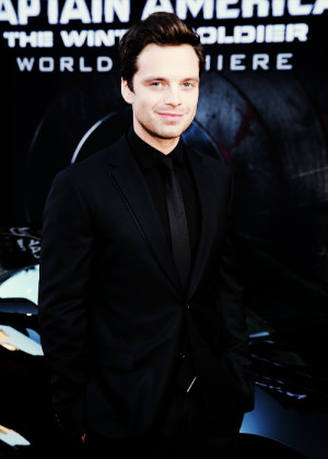 Sebastian Stan at the Captain America: The Winter Soldier world ...
