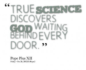 god and science quote