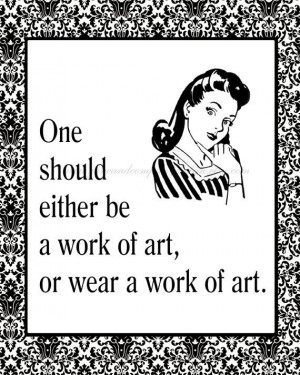 Be a Work of Art Retro Woman Vintage by JaneAndCompanyDesign, $17.00