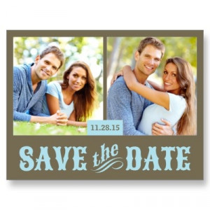 Rustic country-style Save the Date post card