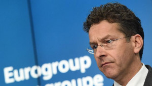 Eurogroup President Jeroen Dijsselbloem gives a press conference at ...