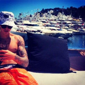 Justin Bieber besuchte im Mai 2014 das Fürstentum Monaco, um sich ...