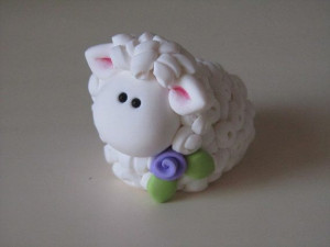 Polymer Clay Easter Lamb Figurine by ClayPeeps on Etsy, $11.00Polymer ...