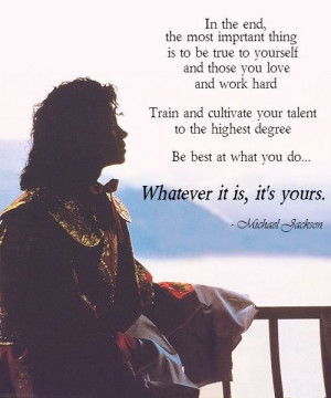 Wise words from Michael.