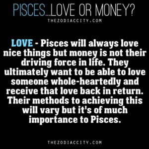 pisces love or money?