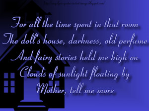 Matilda Mother - Pink Floyd Song Lyric Quote in Text Image