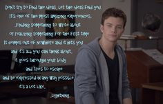 Struck by lightning Chris Colfer quote More