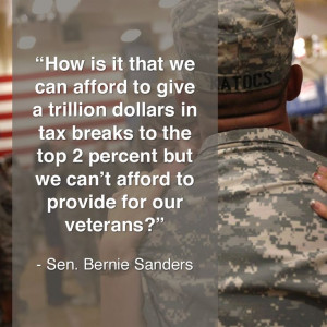 Bernie Sanders' comprehensive veterans bill here: http://www.sanders ...