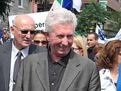 Gilles Duceppe en una manifestación.