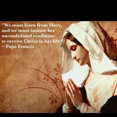 Pope Francis quote on Mary.