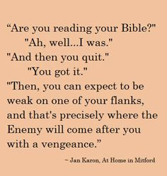 Are you reading your Bible? More