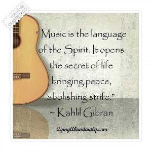 Music is the language of the spirit quote